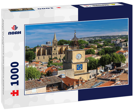 Salon de Provence with church and bell tower, France