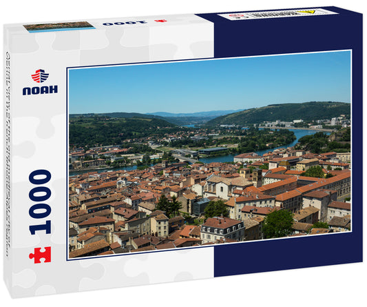 Aerial view of the old medieval city of Vienne in the french Rhone-Alpes region