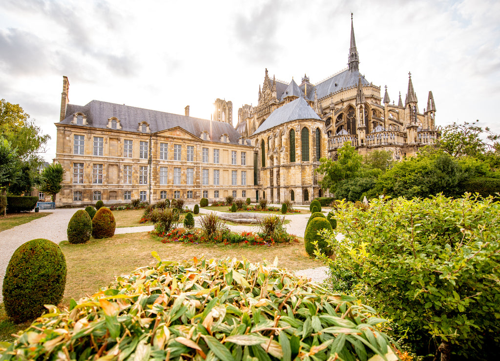 Gardens in Reims city, France