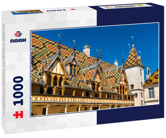 Architecture of the historic Hospices of Beaune, France