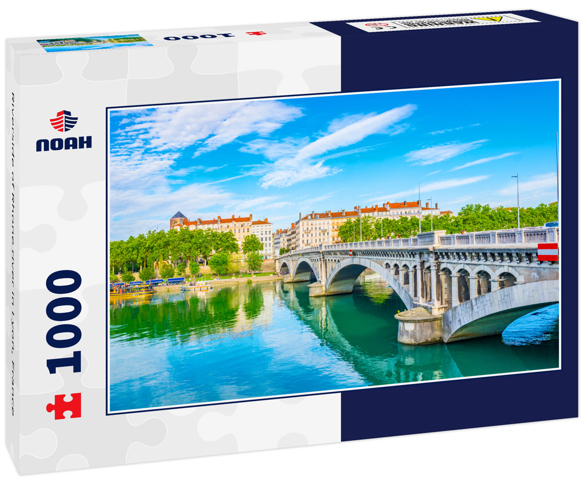 Riverside of Rhone river in Lyon, France