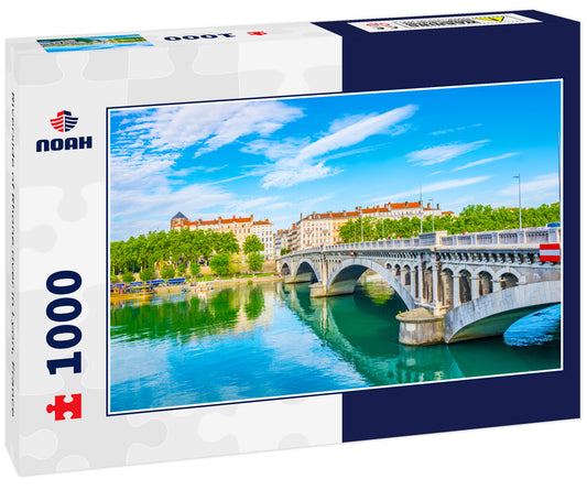 Riverside of Rhone river in Lyon, France