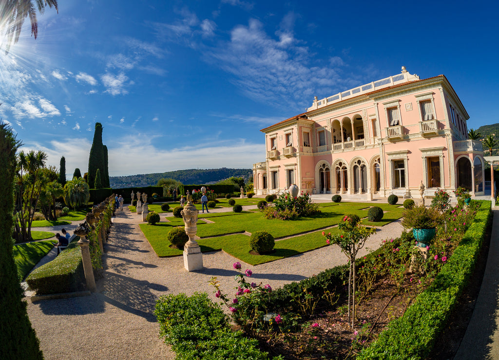 Villa Ephrussi de Rothschild on French riviera, in Saint Jean Cap Ferrat in France