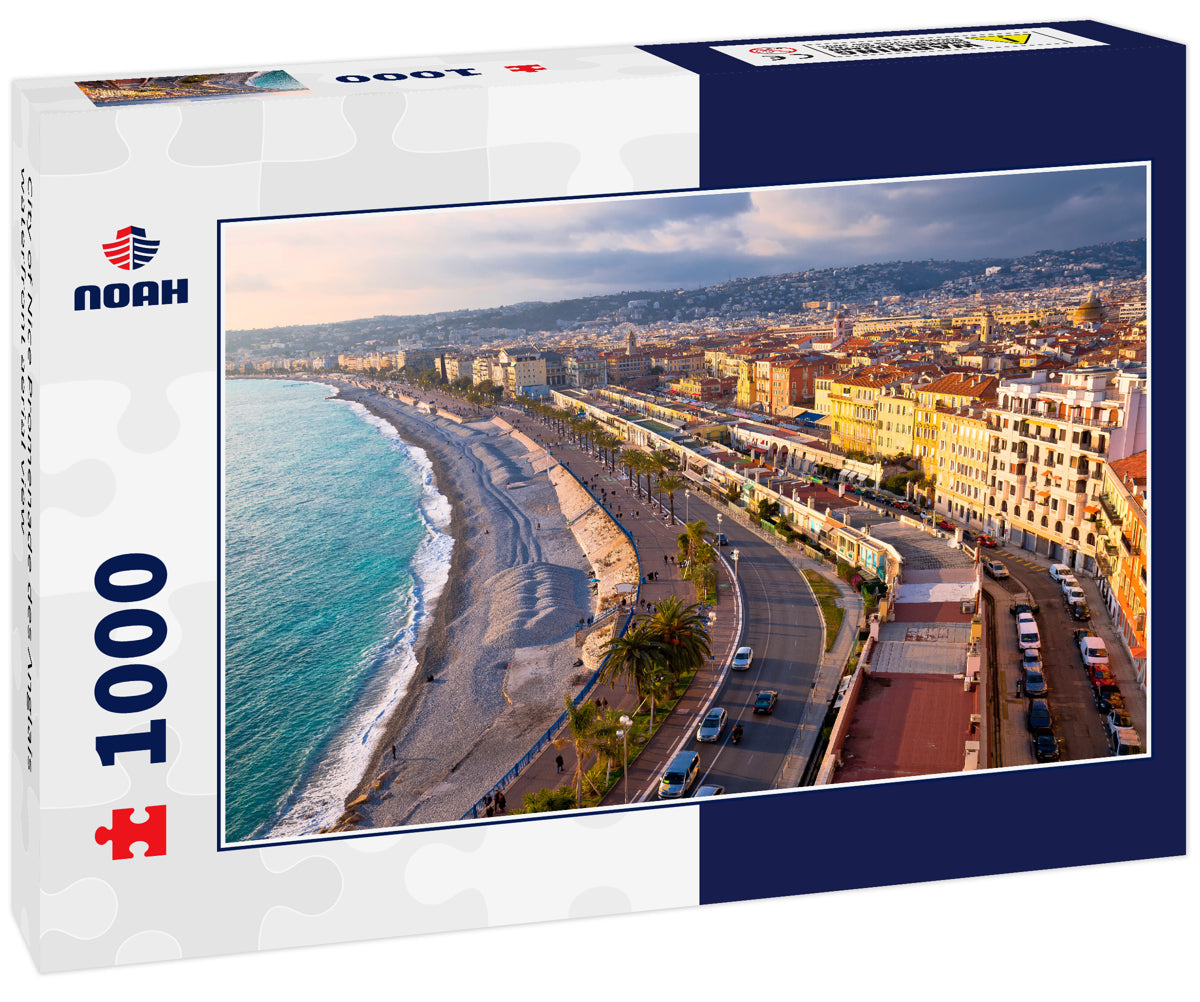 City of Nice Promenade des Anglais waterfront aerial view