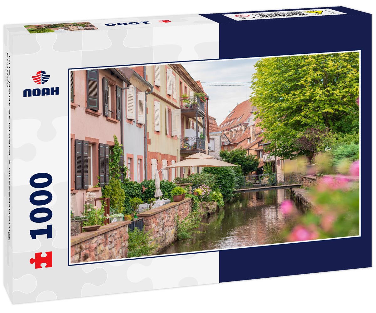 Rue, pont et rivière à Wissembourg, France