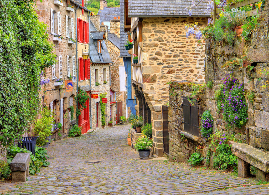Jerzual street, Dinan, Brittany, France