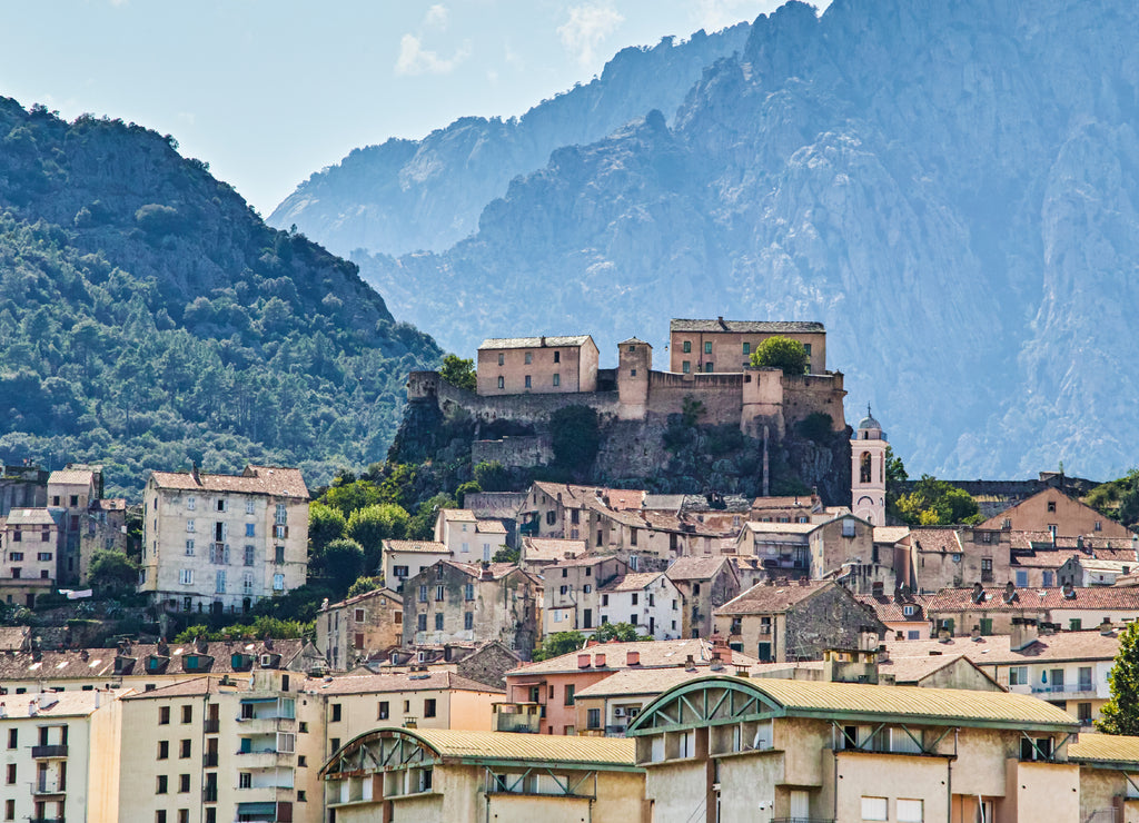 View of Corte Corsica France