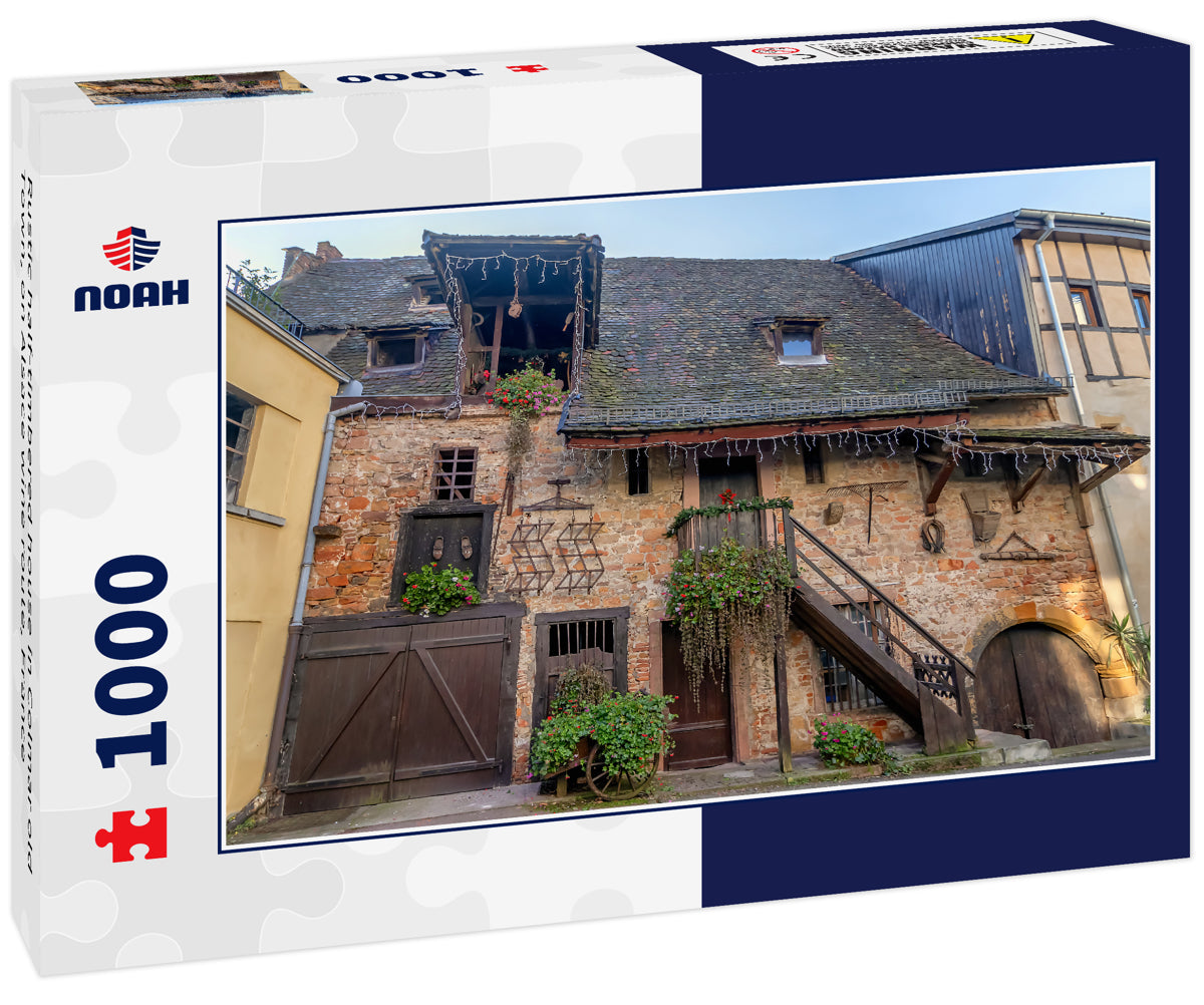 Rustic half-timbered house in Colmar old Town, on Alsace wine route, France