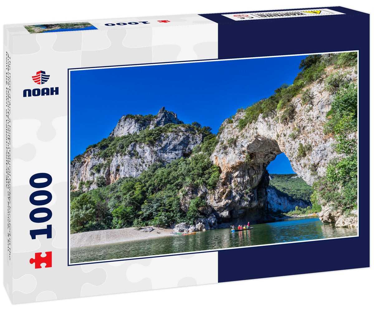 The Pont d'Arc, a large natural bridge located in the Ardèche département in the south of France, 5 km from the town of Vallon-Pont-d'Arc