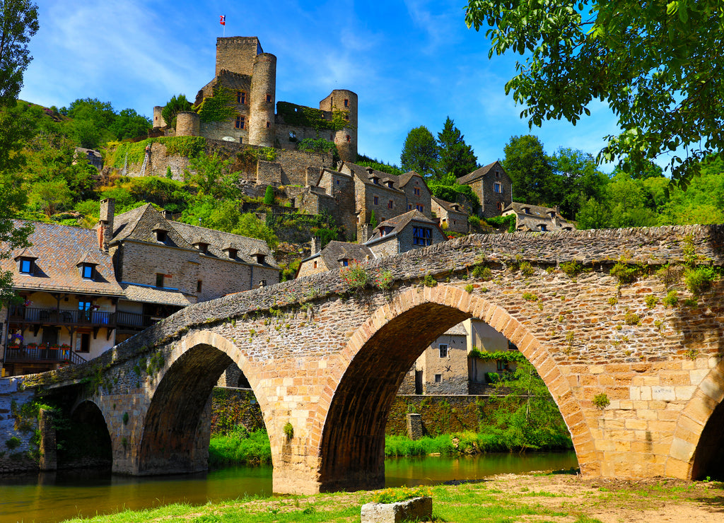 Belcastel- beautiful famous touristic village in Aveyron, France