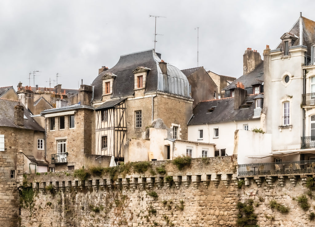 castle and ramparts of the old town of Vannes, in Brittany