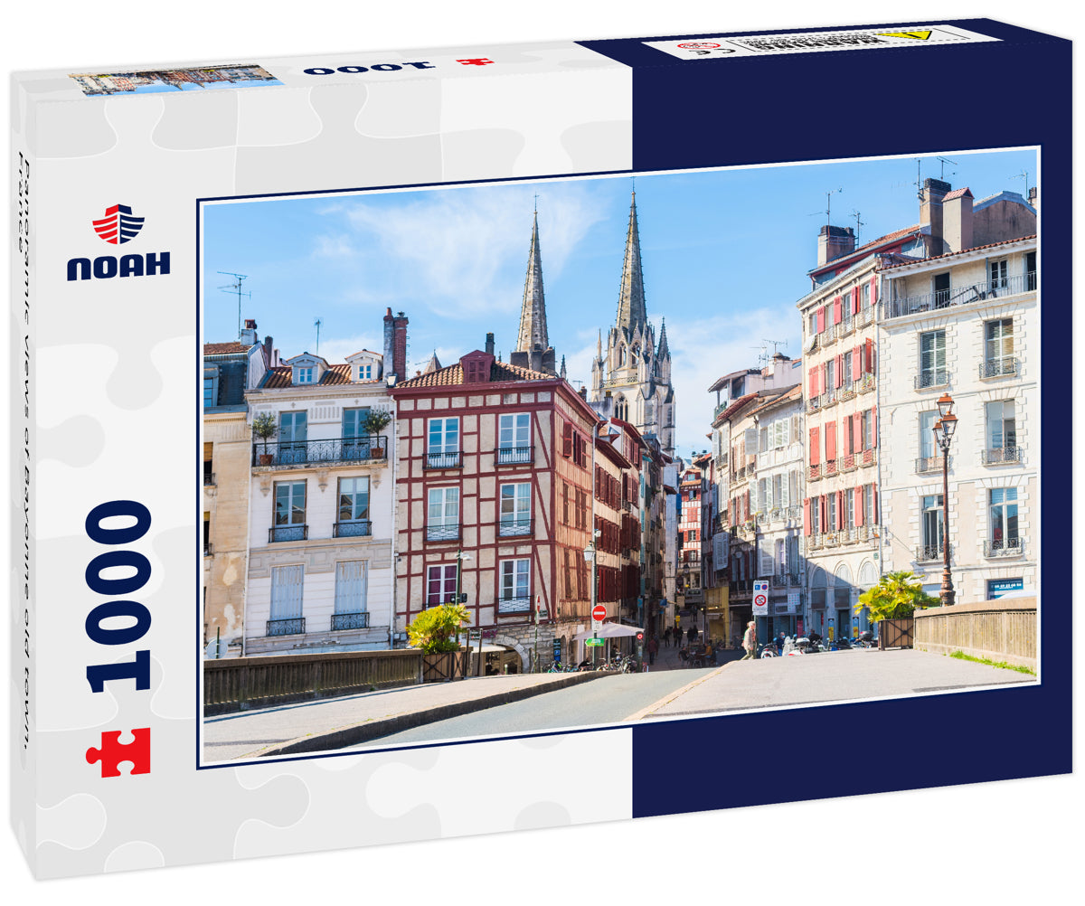 Panoramic views of Bayonne old town, France