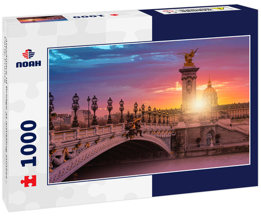 Alexandre III Bridge at amazing sunset - Paris, France