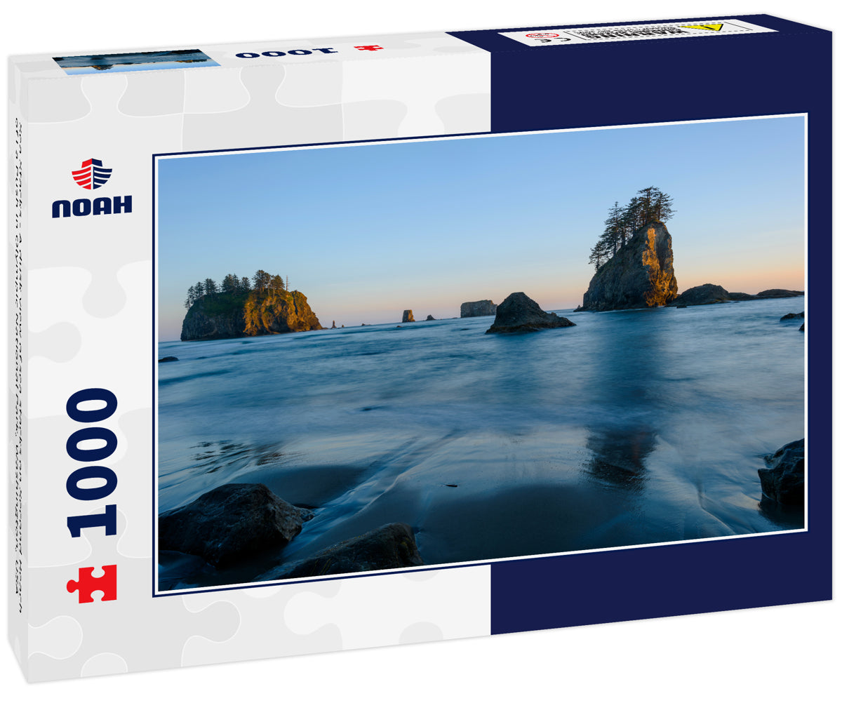 Sea Stacks - A dusk view of sea stacks on Second Beach of La Push in Olympic National Park, Washington, USA