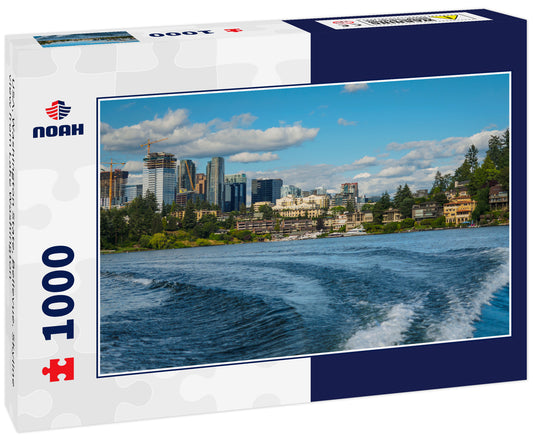 USA, Washington State, Bellevue. Skyline view from Lake Washington