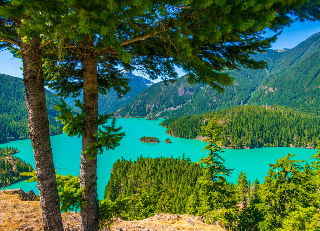 Amazing view of Diablo Lake at North Cascades national park, Washington