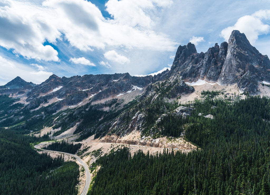 Washington Pass Overlook in Okanogan National Forest in Washington, United States