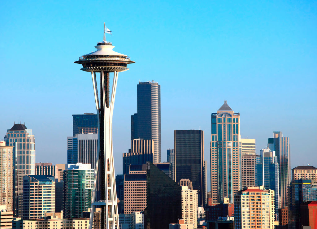 Seattle Skyline at sunset, Washington state