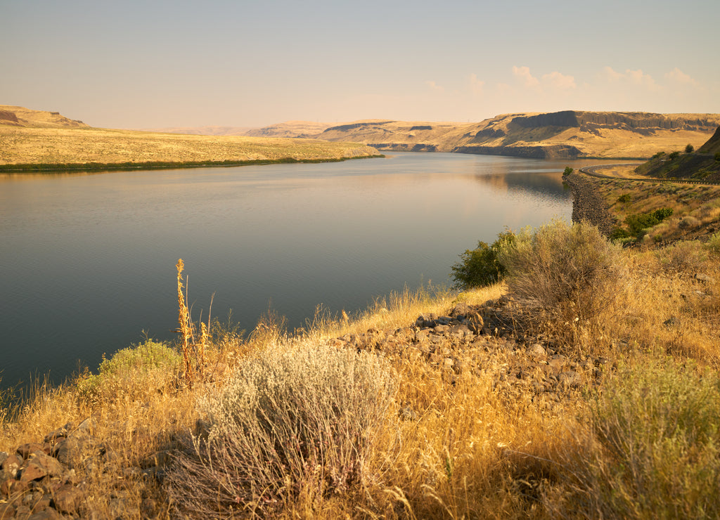 Snake River Sunshine Washington State USA. Summer on the Snake River in Washington State, USA