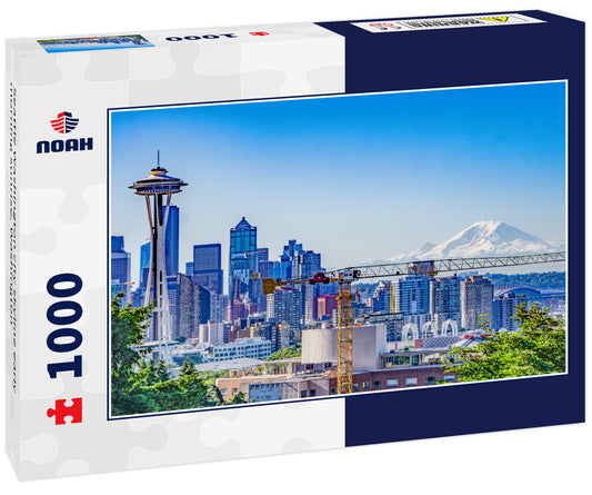 Seattle Washington city skyline early morning sunrise, Washington