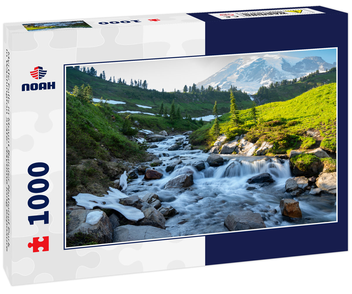 Myrtle Falls in Mount Rainier National Park in Washington State- daytime long exposure