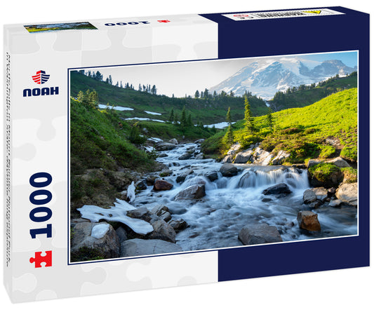 Myrtle Falls in Mount Rainier National Park in Washington State- daytime long exposure