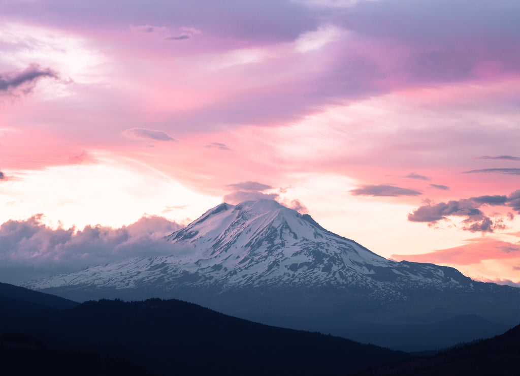 Sunset over Mount Adams, Washington