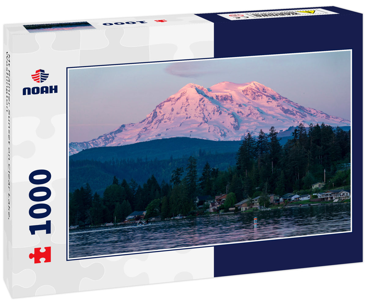 Mt Rainier Sunset on Clear Lake, Washington