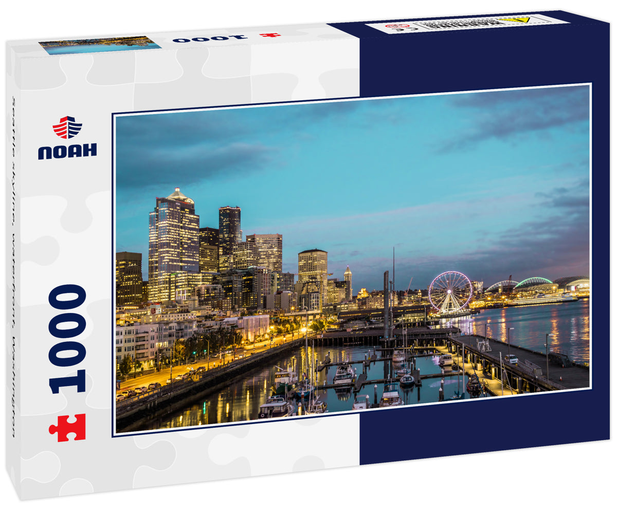 Seattle skyline, waterfront, Washington