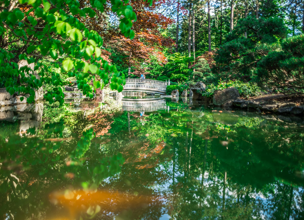 The beautiful Japanese Garden at Manito Park in Spokane, Washington