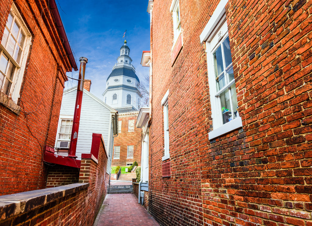 Annapolis, Maryland, USA view of the Maryland State House