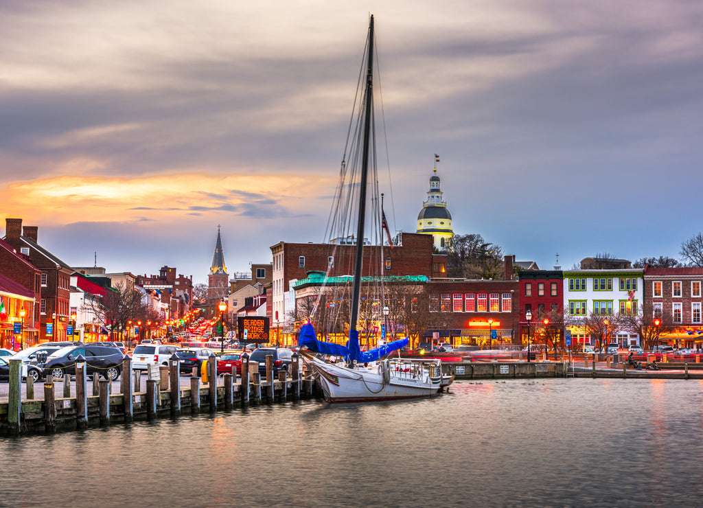 Annapolis, Maryland, USA from Annapolis Harbor