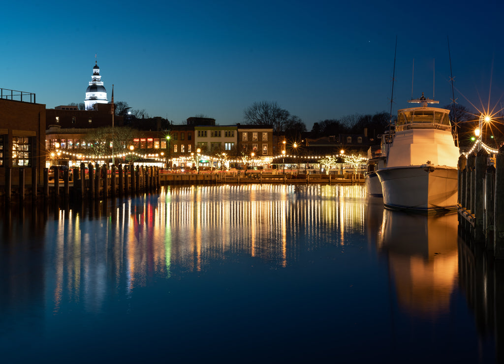 Downtown Annapolis Night Skyline, Maryland