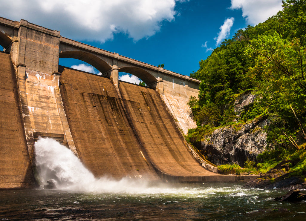 Prettyboy Dam, along the Gunpowder River in Baltimore County, Maryland