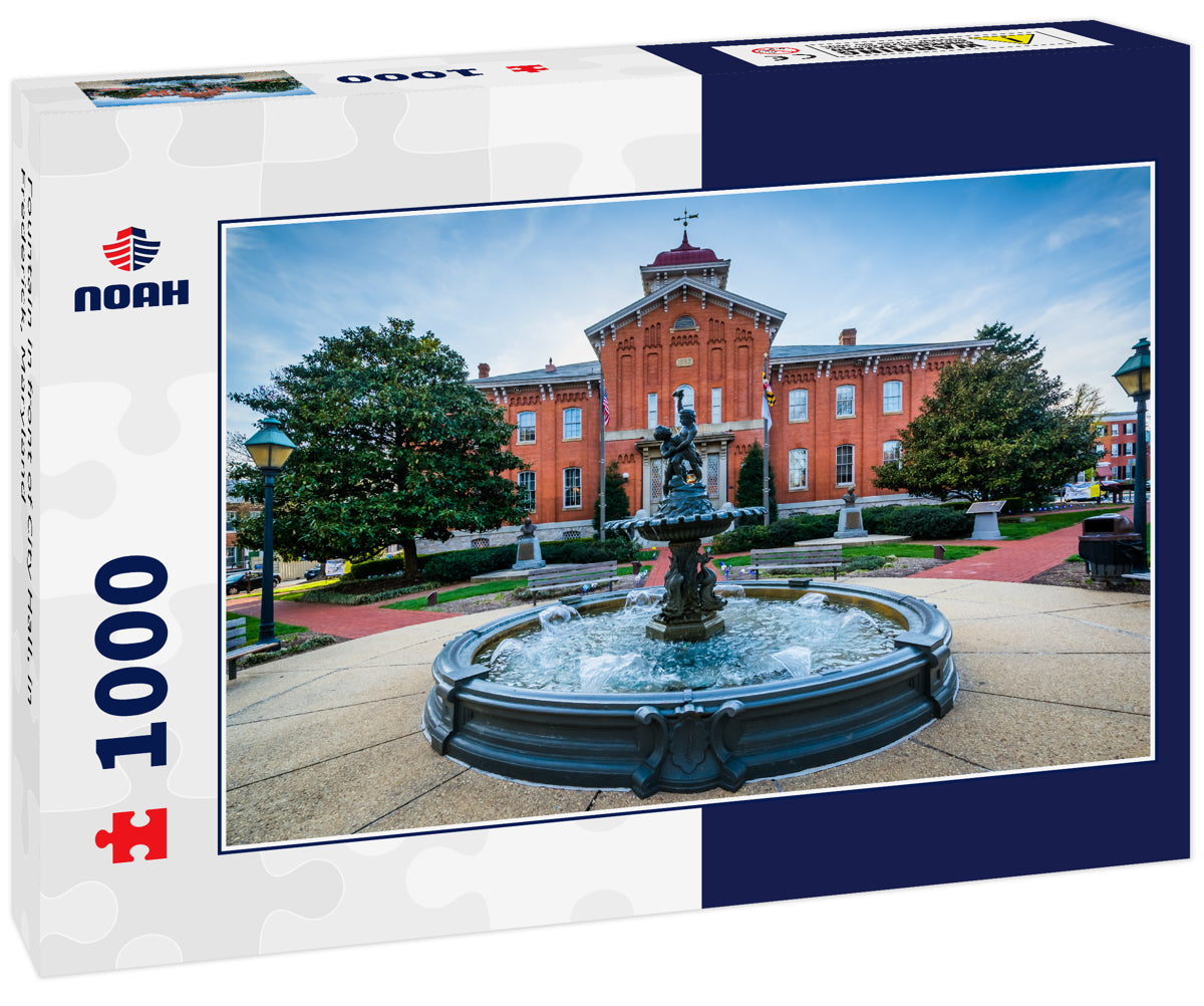 Fountain in front of City Hall, in Frederick, Maryland