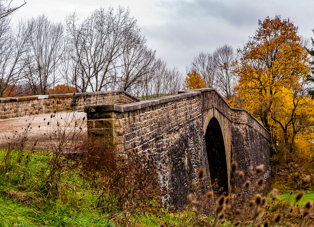 Historic Casselman Stone Arch Bridge - Autumn Splendor - Garrett County, Maryland