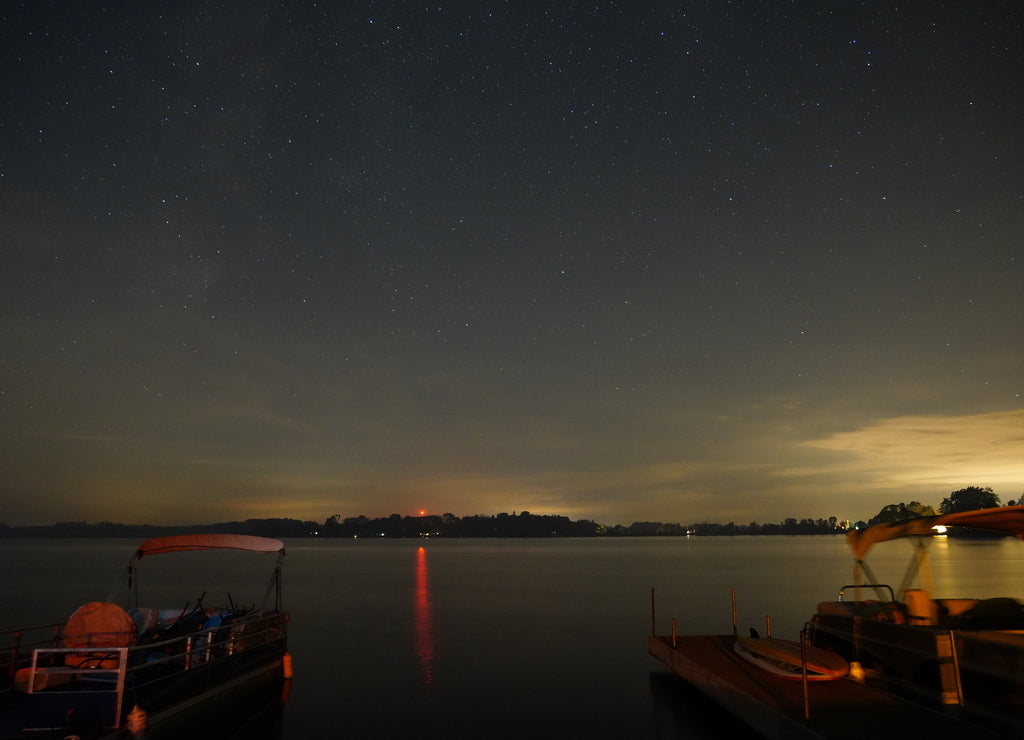 Beautiful Night sky over kettle moraine Wisconsin