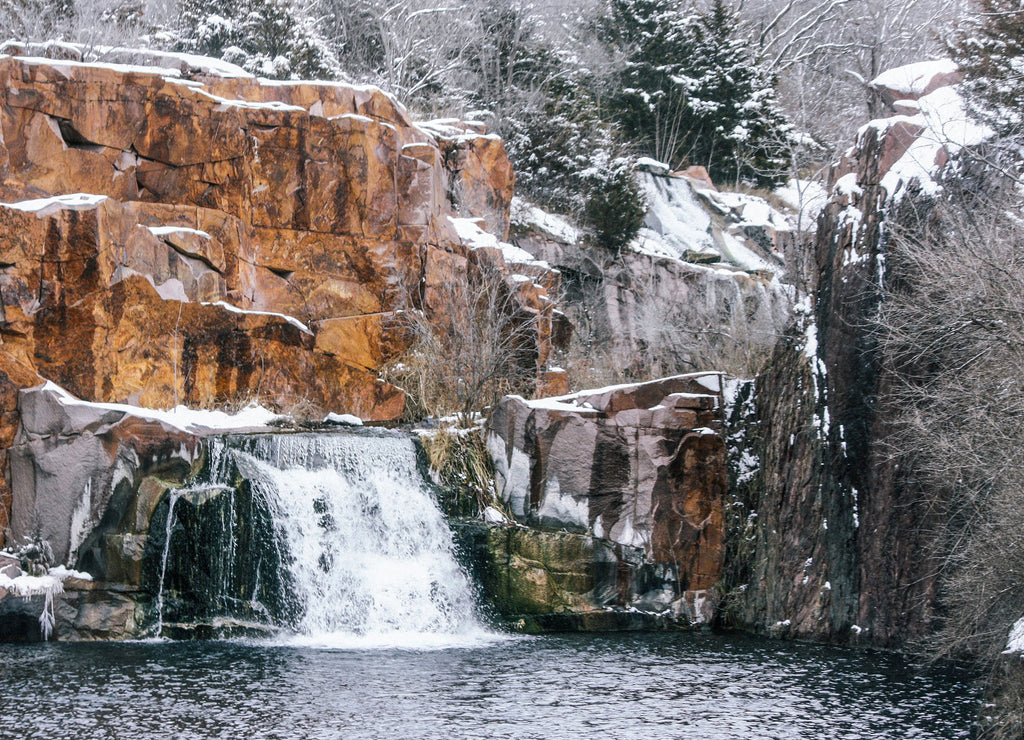 Frozen Waterfall in Montello, Wisconsin