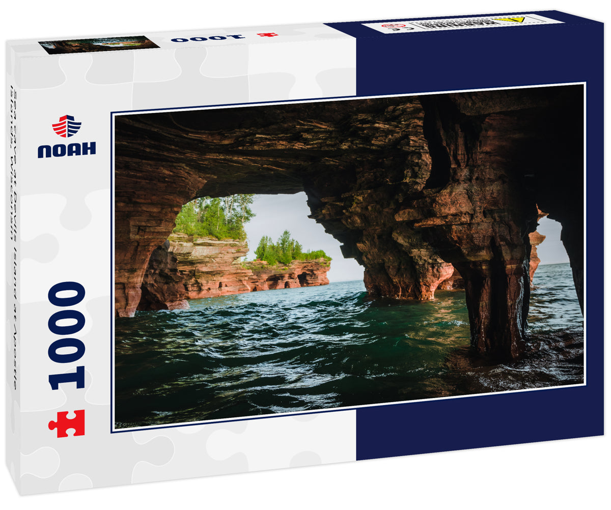 Sea cave at Devils Island at Apostle Islands, Wisconsin