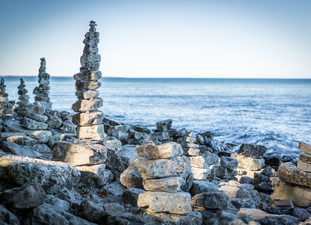 Stones near Cave Point Wisconsin