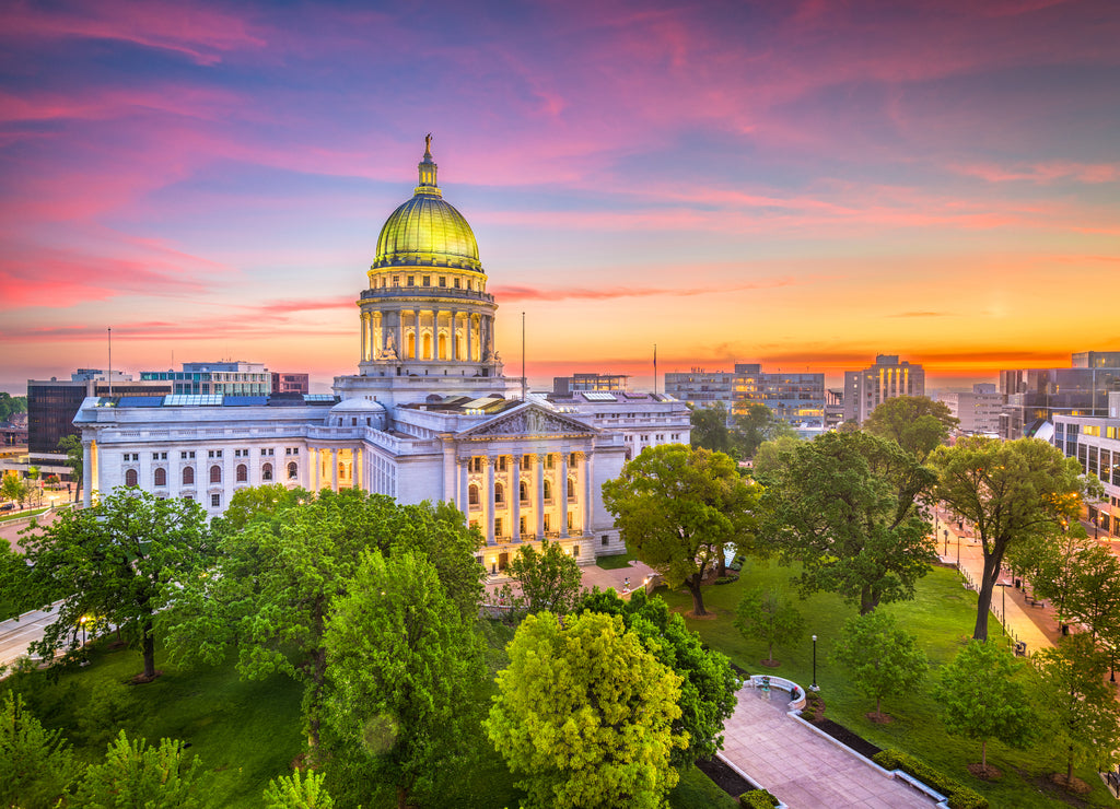 Madison, Wisconsin, USA State Capitol Building