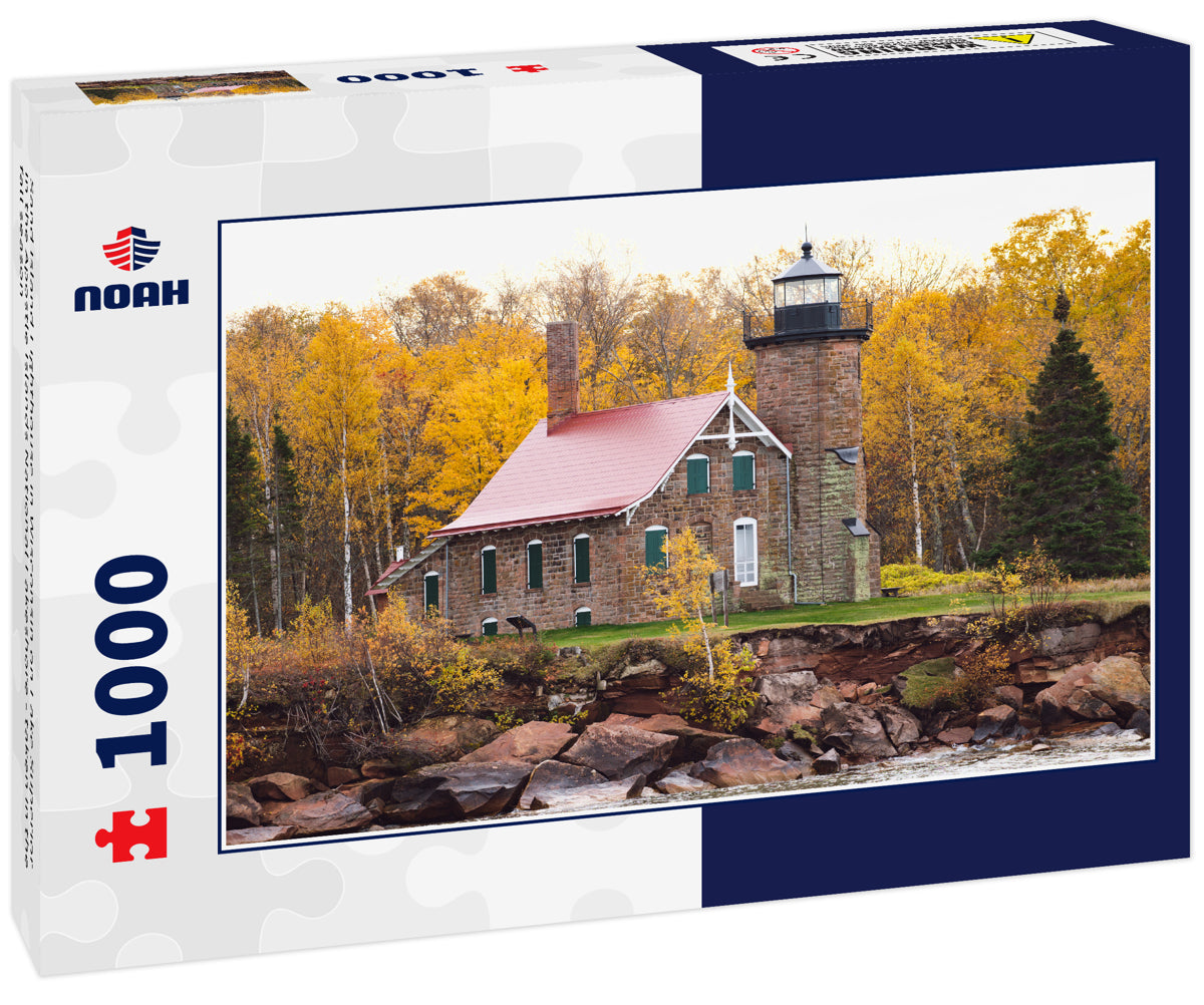 Sand Island Lighthouse in Wisconsin on Lake Superior in the Apostle Islands National Lakeshore - taken in the fall season