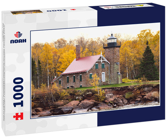 Sand Island Lighthouse in Wisconsin on Lake Superior in the Apostle Islands National Lakeshore - taken in the fall season