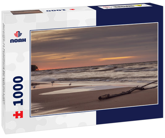 Sunrise at Bradford Beach on Lake Michigan in Milwaukee, Wisconsin