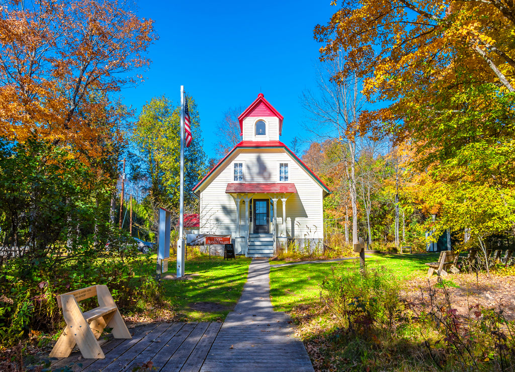 Bailey's Harbor Lighthouse in Wisconsin of USA