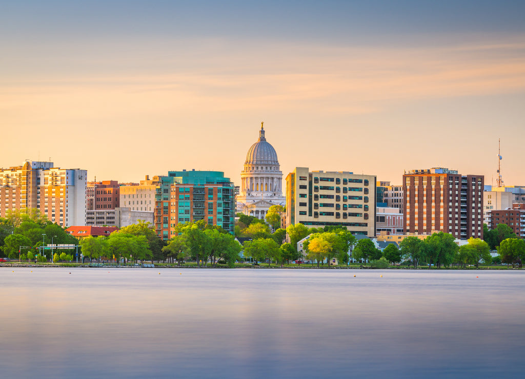 Madison, Wisconsin, USA downtown skyline