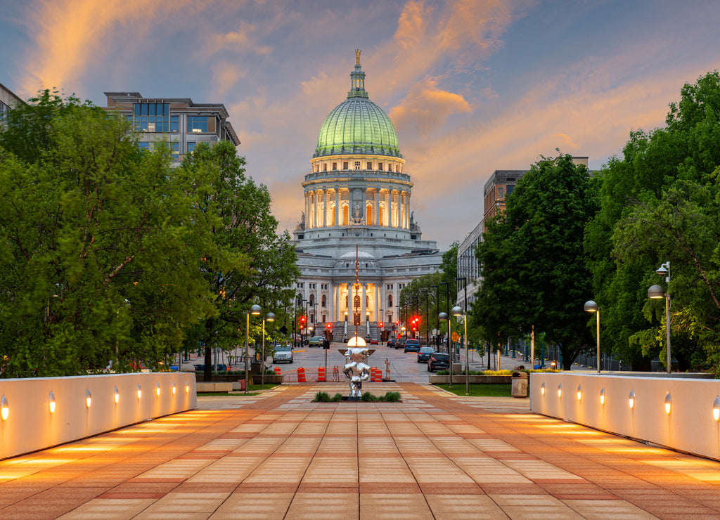 Madison, Wisconsin, USA state Capitol Building