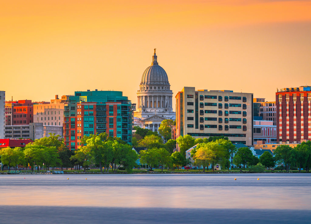 Madison, Wisconsin, USA Downtown Skyline