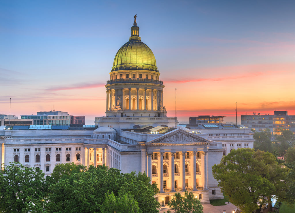 Madison, Wisconsin, USA state capitol