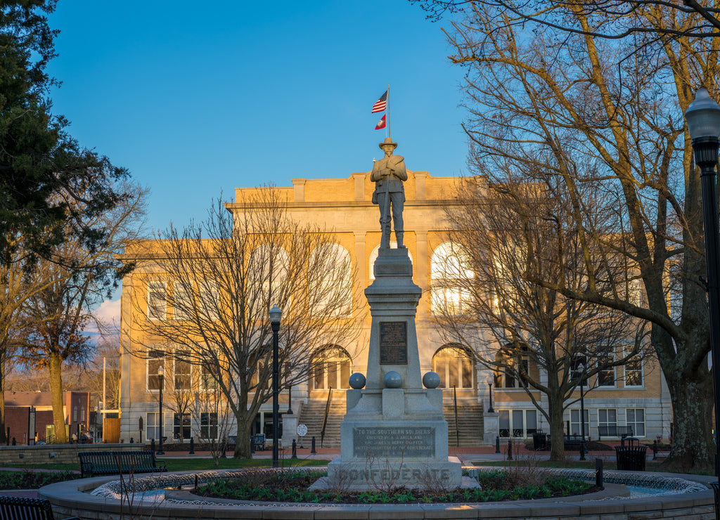 Confederate statue downtown Bentonville, Northwest Arkansas